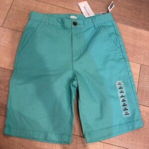 OLD NAVY YOUTH BOYS SIZE 16 TEAL GREEN SHORTS NEW ADJ WAIST